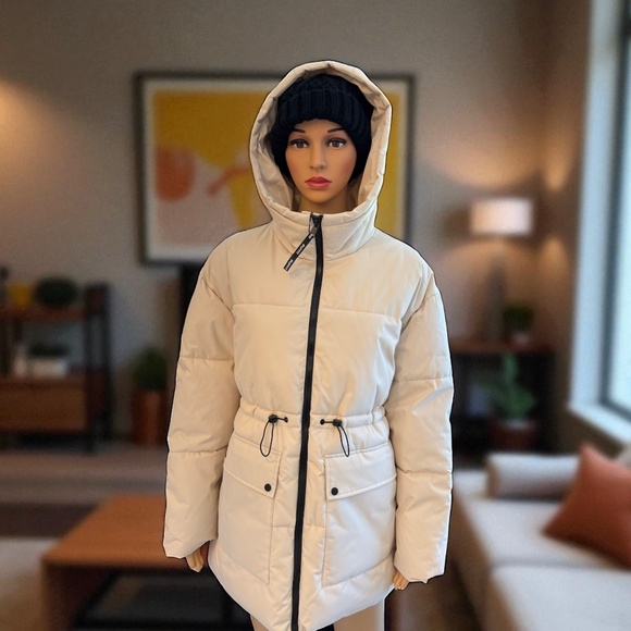 Puffit Hooded Puffer Jacket With Large Pockets. NWT. - Picture 4 of 11